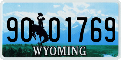WY license plate 9001769