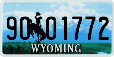 WY license plate 9001772