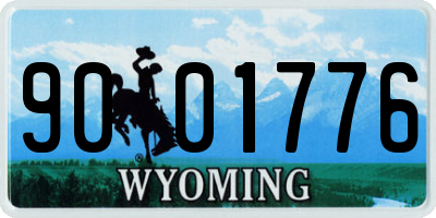 WY license plate 9001776