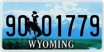 WY license plate 9001779