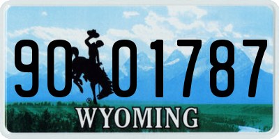WY license plate 9001787