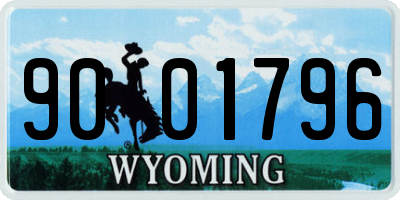 WY license plate 9001796