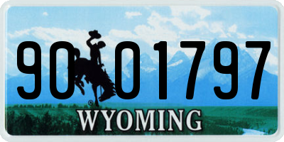 WY license plate 9001797