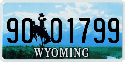 WY license plate 9001799