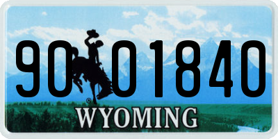 WY license plate 9001840