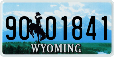 WY license plate 9001841