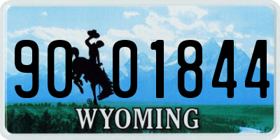 WY license plate 9001844