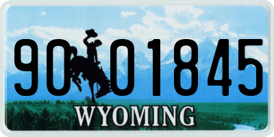 WY license plate 9001845