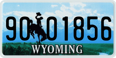 WY license plate 9001856
