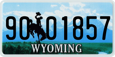 WY license plate 9001857