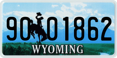 WY license plate 9001862