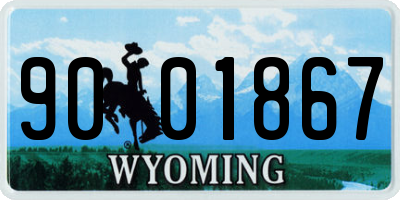 WY license plate 9001867