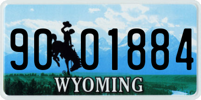 WY license plate 9001884