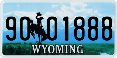 WY license plate 9001888