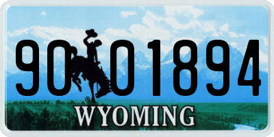 WY license plate 9001894