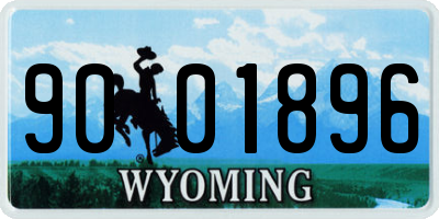 WY license plate 9001896