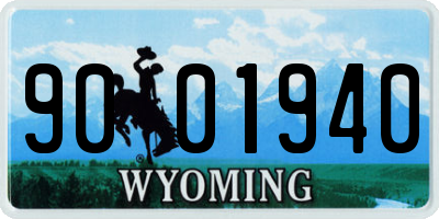 WY license plate 9001940
