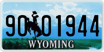 WY license plate 9001944