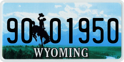 WY license plate 9001950