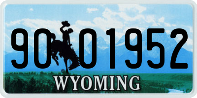 WY license plate 9001952