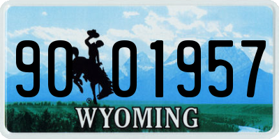 WY license plate 9001957