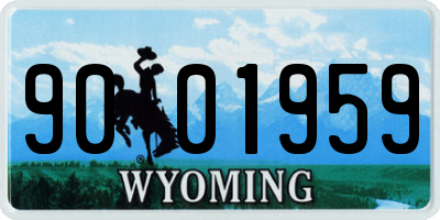 WY license plate 9001959