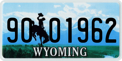 WY license plate 9001962