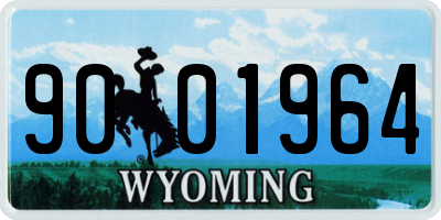 WY license plate 9001964