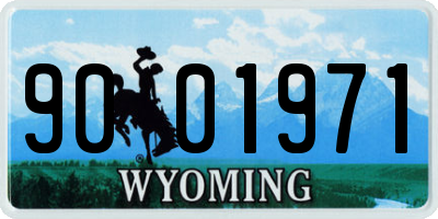 WY license plate 9001971