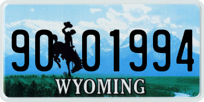WY license plate 9001994