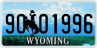 WY license plate 9001996