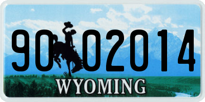 WY license plate 9002014