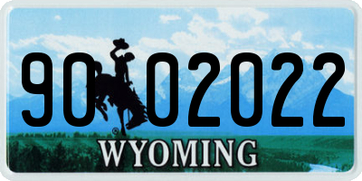 WY license plate 9002022