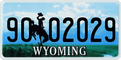 WY license plate 9002029