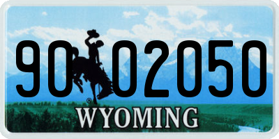 WY license plate 9002050