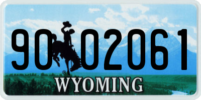 WY license plate 9002061