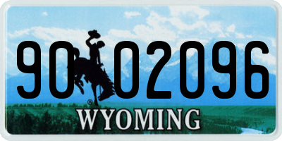 WY license plate 9002096