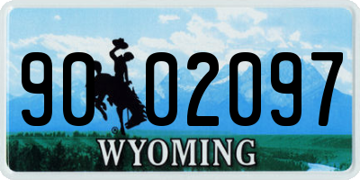 WY license plate 9002097