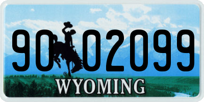 WY license plate 9002099