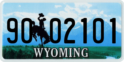 WY license plate 9002101