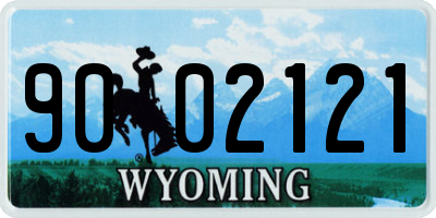 WY license plate 9002121