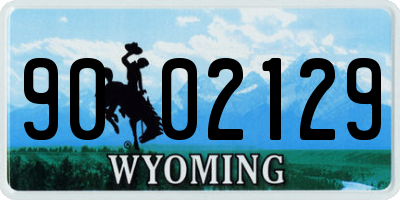 WY license plate 9002129