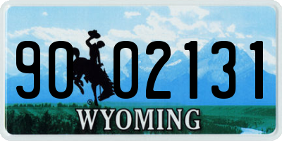WY license plate 9002131
