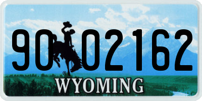WY license plate 9002162
