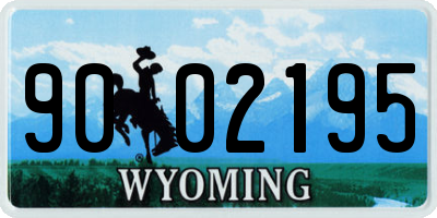 WY license plate 9002195