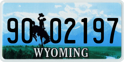 WY license plate 9002197
