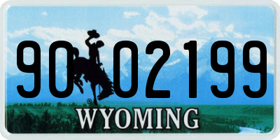 WY license plate 9002199
