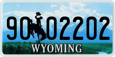 WY license plate 9002202