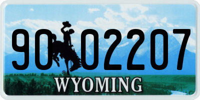 WY license plate 9002207