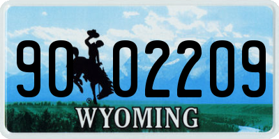 WY license plate 9002209